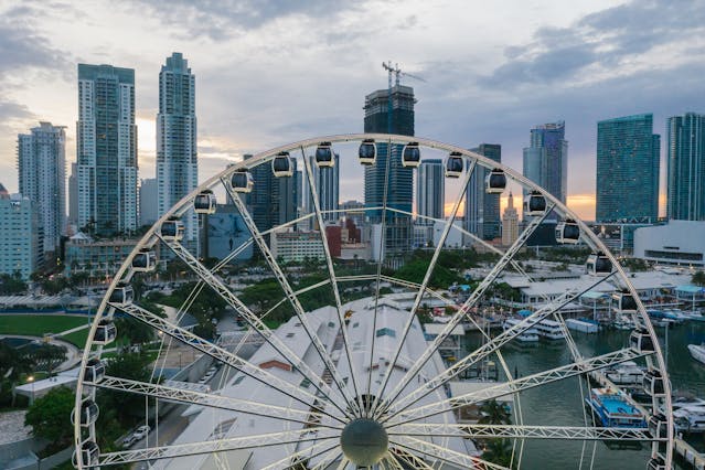 High Rise Buildings and Ferris Wheel in Florida