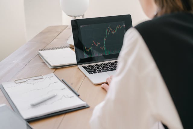 A Person Looking at a Graph on Her Laptop.jpg